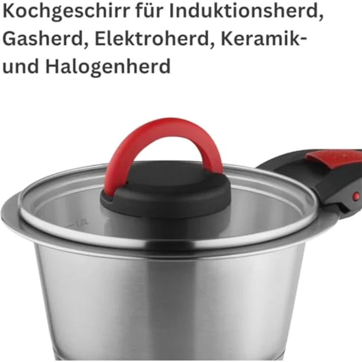 Kuppels QUICK CLACK PRO Glasdeckel 24 cm silber – Bild 7