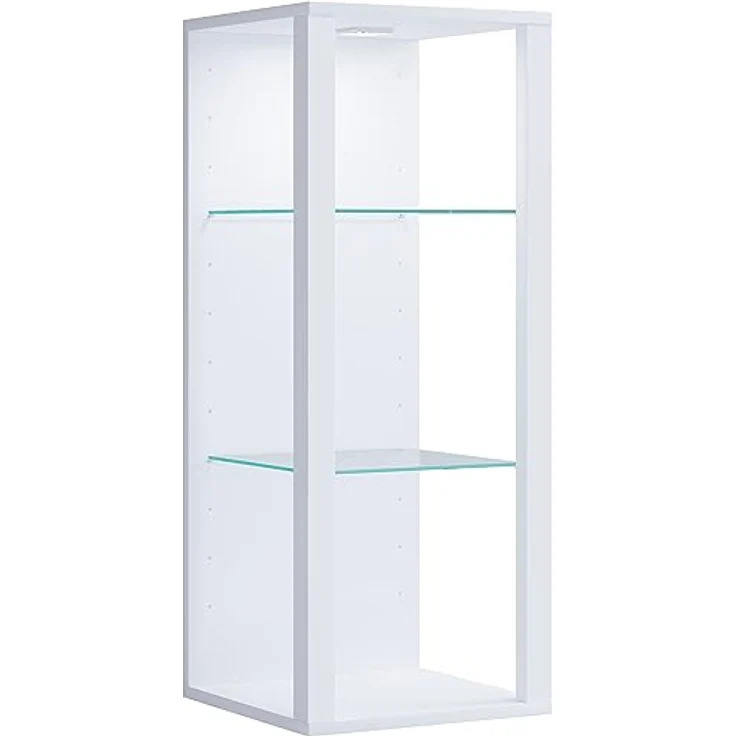 MID.YOU Hängevitrine Glasol, Weiß, Holzwerkstoff, 2 Fächer, 35x90x35 cm, hängend – Bild 4