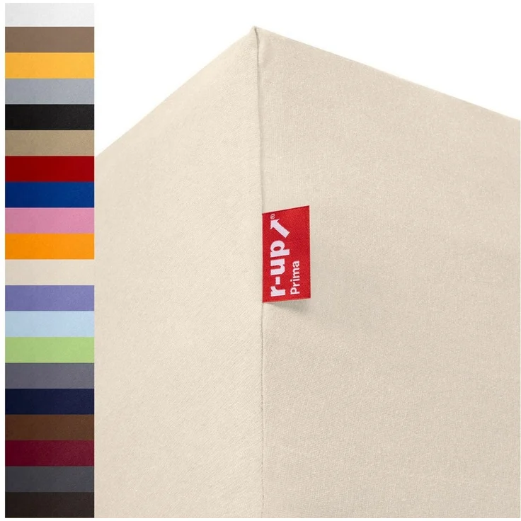 r-up Prima Spannbettlaken 90x200-100x220 bis 35cm Höhe natur 97% Baumwolle / 3% Elasthan 160g/m² – Bild 1