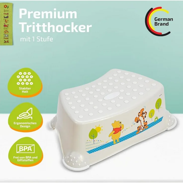 KiNDERWELT Tritthocker 2er Set Winnie Puuh perlweiß WC- Aufsatz + Hocker (2er Set)