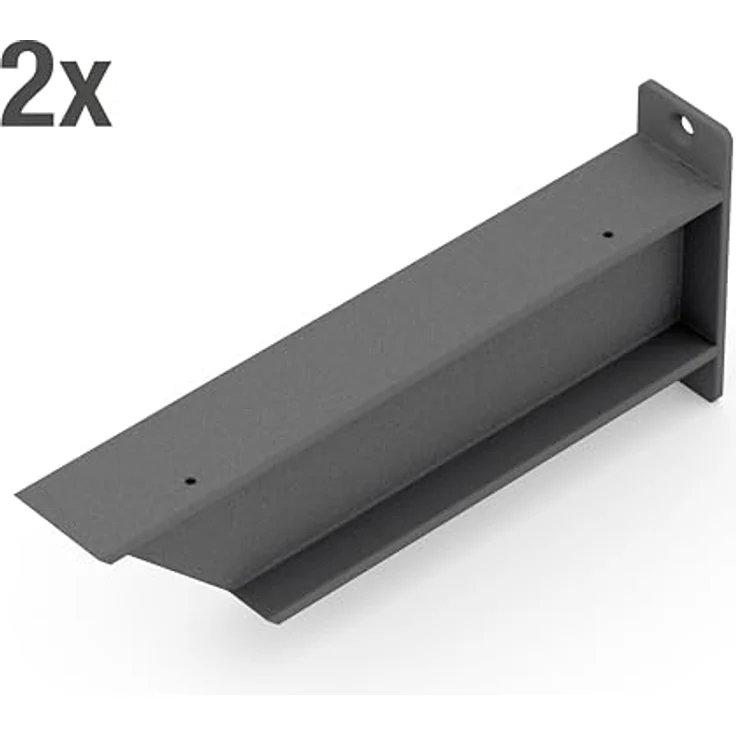 Alberts Regalträger, anthrazit, Metall, 4.6x13x30.4 cm für Wandregale im Wohnzimmer – Bild 2