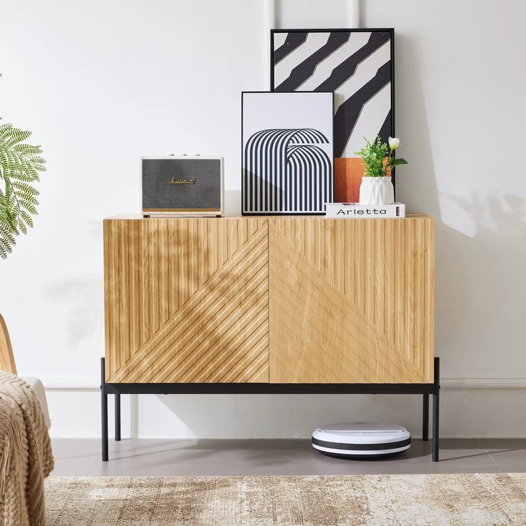 Sideboard (100/40/75 cm) Mehrzweckschrank mit Türen, Küchenschrank, Aufbewahrungsschrank – Bild 1