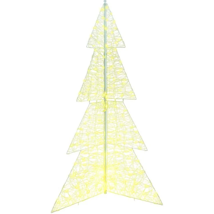 vidaXL Weihnachtsbaum Warmes Weiß 180 cm Acryl 240 LEDs 42019210 – Bild 4