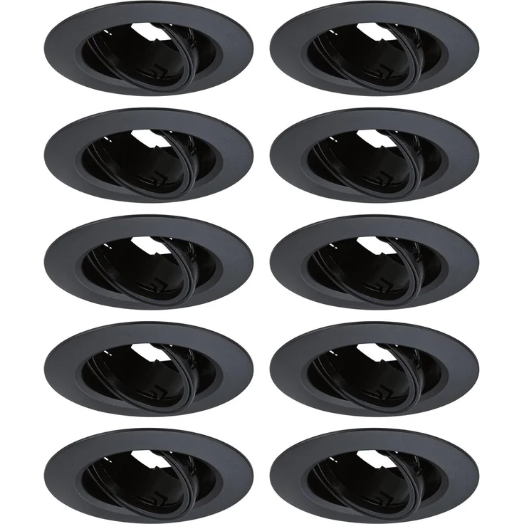 Paulmann 92117 Einbauleuchte rund 90mm 10er-Set Schwarz schwenkbar – Bild 7