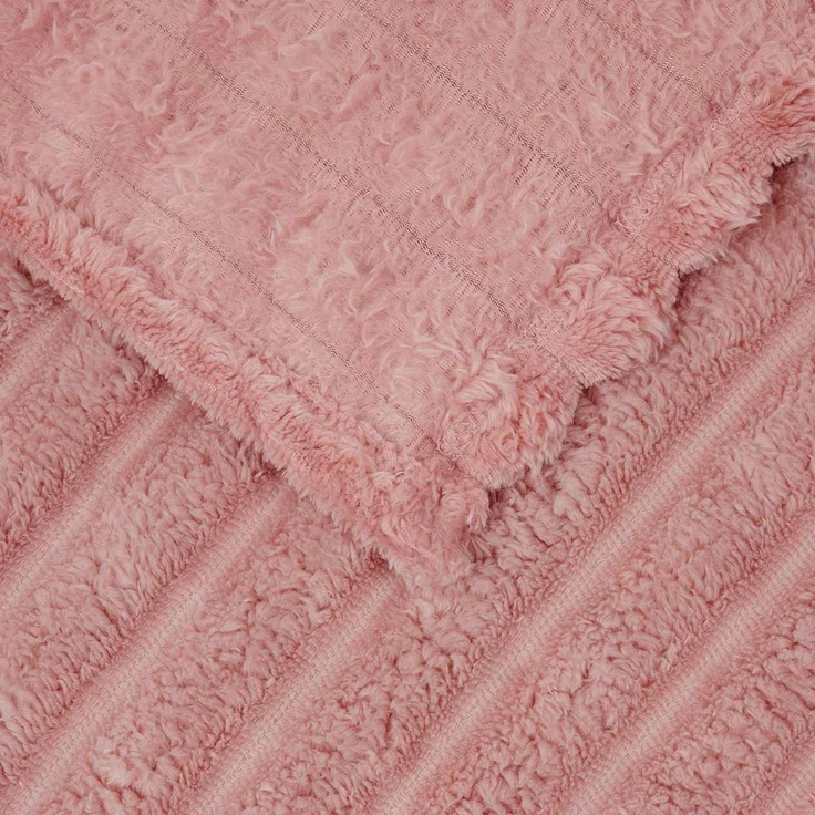vidaXL Überwurfdecke Rosa 150 x 130 cm Fleece 42016861 – Bild 5