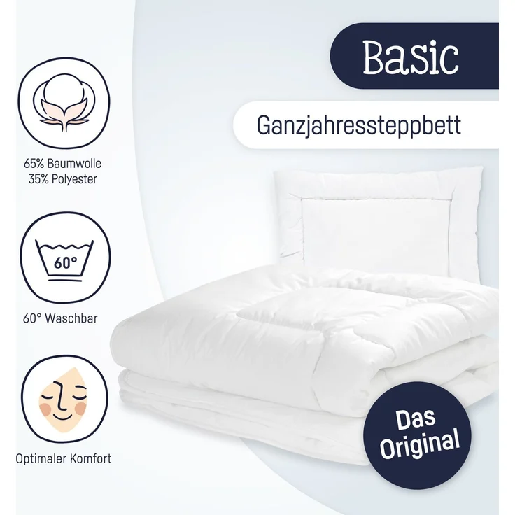 Julius Zöllner 'Hygienika' Kissen und Bettdecke, 100/135+40/60 – Bild 8