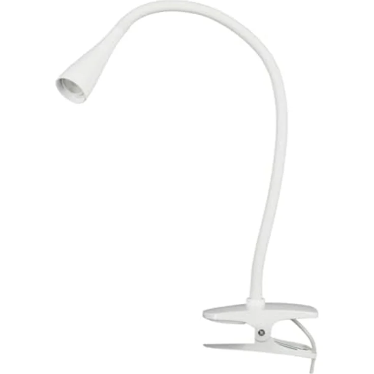 Lindby Klemmleuchte "Baris", Metall, weiß, 44 cm Höhe, LED, 3000K, mit Schalter – Bild 1