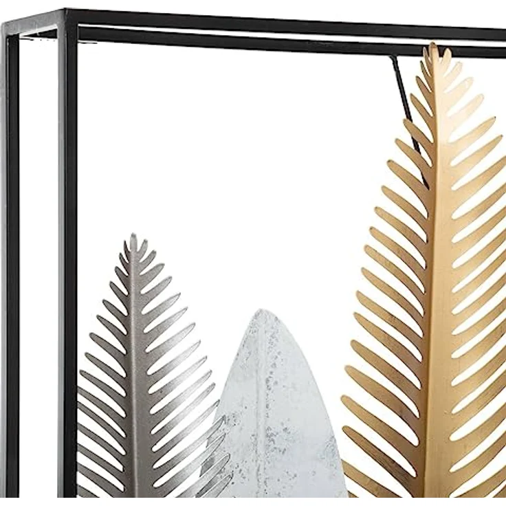 Atmosphera Wanddekoration "Blätter", Metall, 134 × 68 cm, mehrfarbig – Bild 2