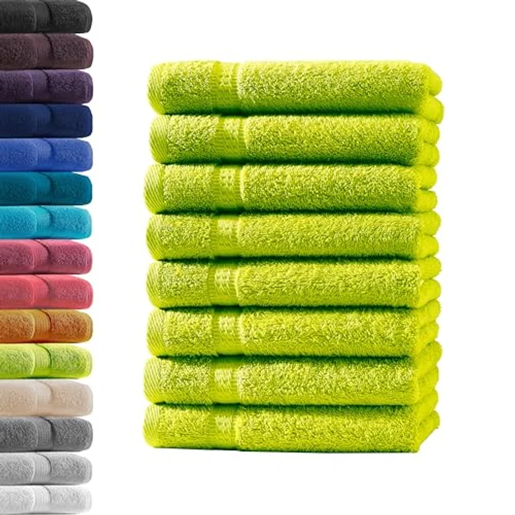 Hometex Premium Textiles Handtuch in Premium Qualität 500 g/m², Feinster Frottier-Stoff 100% Baumwolle, 8x Gästetuch, weich, saugfähig, extra schwer & flauschig – Bild 2