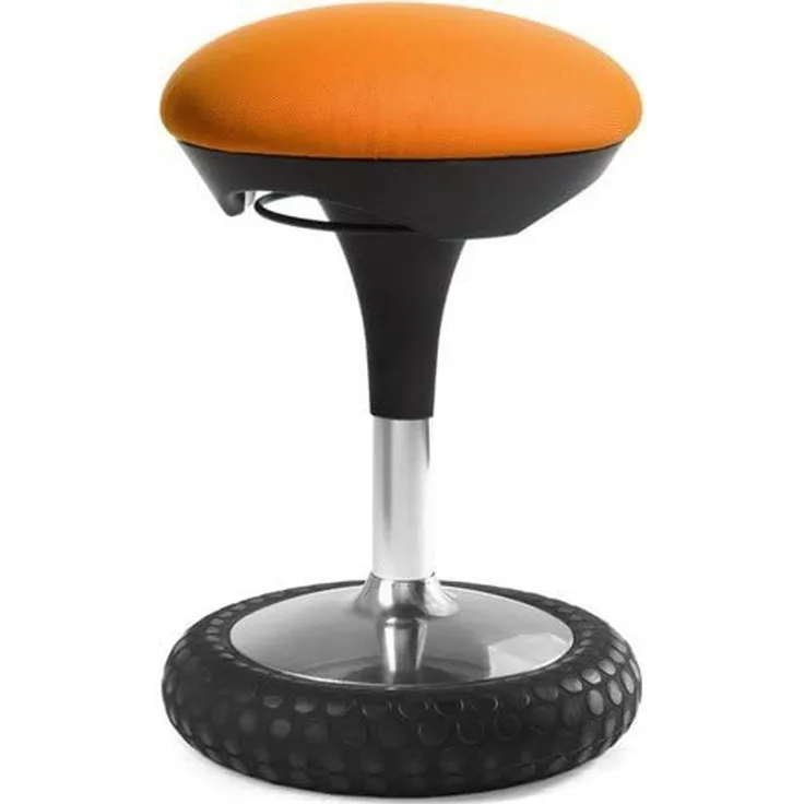 Topstar SI69G04 Sitness 20, ergonomischer Sitzhocker, Arbeitshocker, Bürohocker mit Schwingeffekt, Sitzhöhenverstellung, Bezug orange