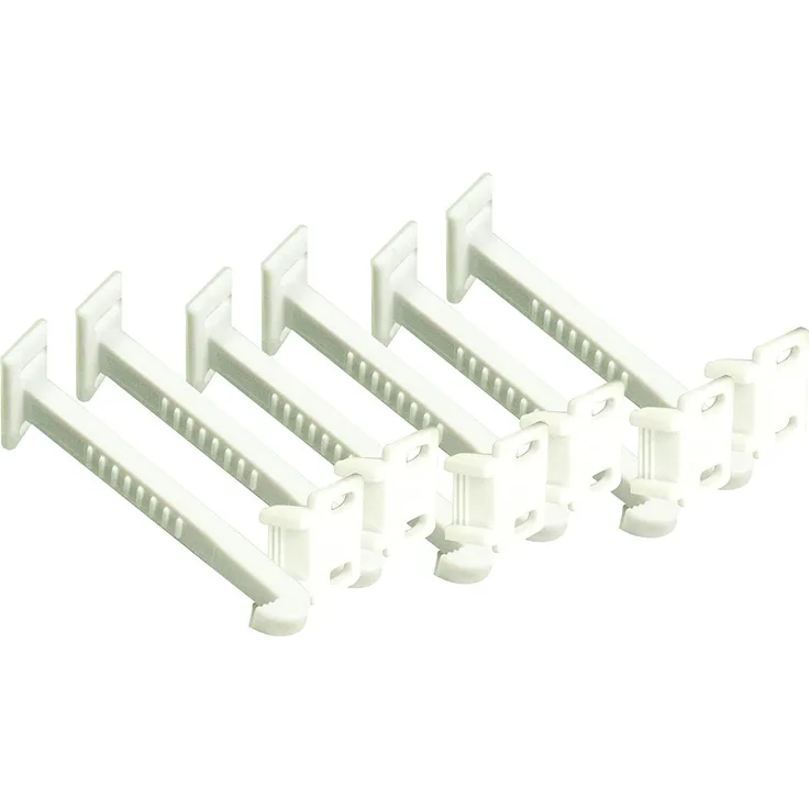 Topcom CP101 Kindersicherung - Sicherheitshaken/Sicherheitsclips für Schubladen - 6 Stück, weiß