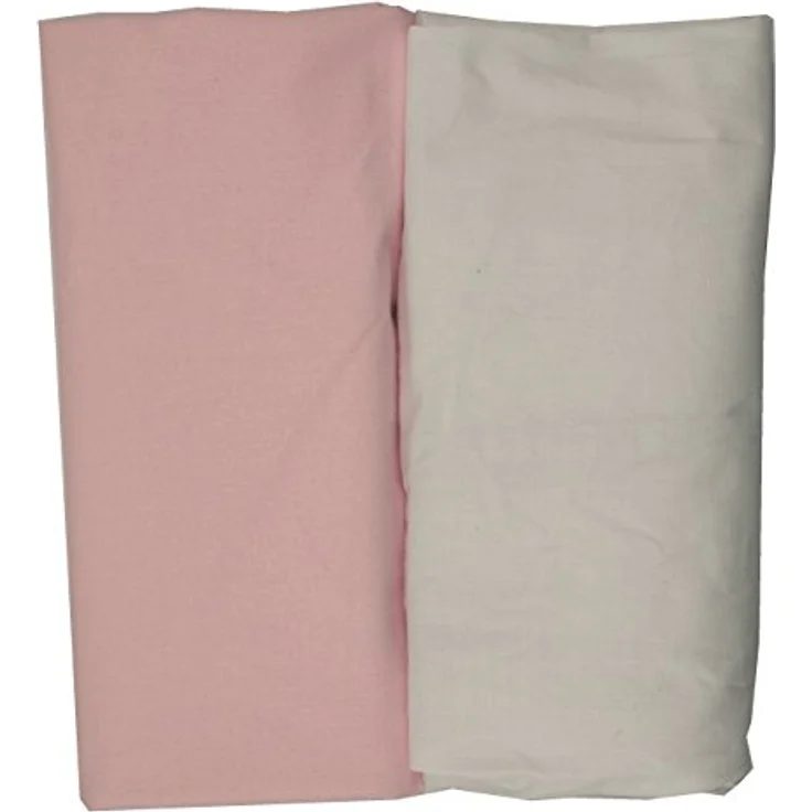 Ti Tin | 2er Packung Spannbetttücher für Kinderbett | 100% Baumwolle in Weiss | Verstellbar mit Gummizug | 50x80 cm – Bild 2