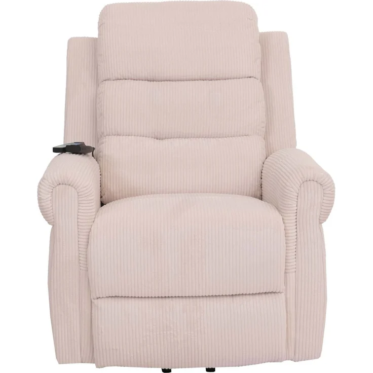 Fernsehsessel HWC-K63, Relaxsessel, Liegefunktion Aufstehhilfe Massage Heizfunktion, Stoff (220g/m²) Cord ~ creme-weiß – Bild 6