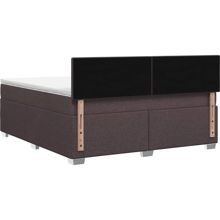 vidaXL Boxspringbett mit Matratze Dunkelbraun 140 x 190 cm Stoff 3450477 – Bild 8