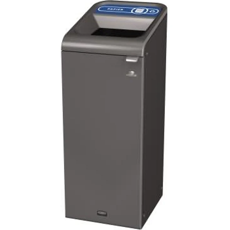 Rubbermaid Recyclingstation 2154767 57l Behältereinheit Papier grau/bl – Bild 1