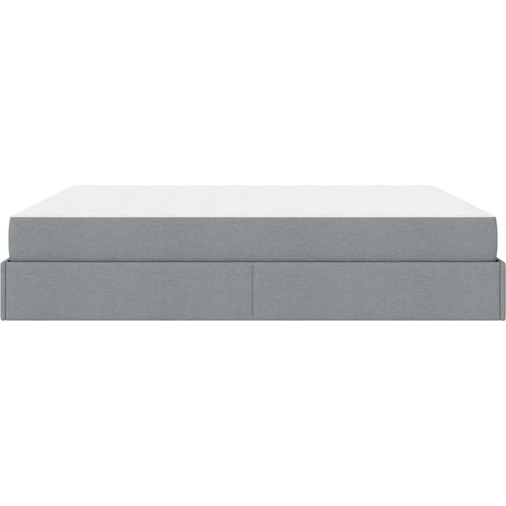 vidaXL Bettgestell mit Matratze mit Matratze 2 pcs Hellgrau Stoff 3399508 – Bild 6