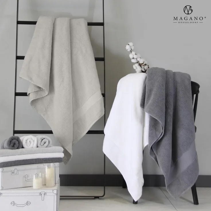 MAGANO Handtücher Set, Bambus & Baumwolle, Luxusqualität, (Set, 2-St), Gewebedichte 600g/m², Handtuch 50x70 cm oder Duschhandtuch 70x140 cm