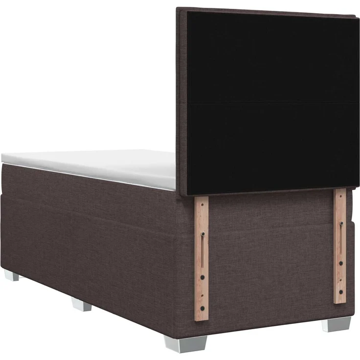 vidaXL Boxspringbett mit Matratze Dunkelbraun 100 x 200 cm Stoff 3454799 – Bild 9