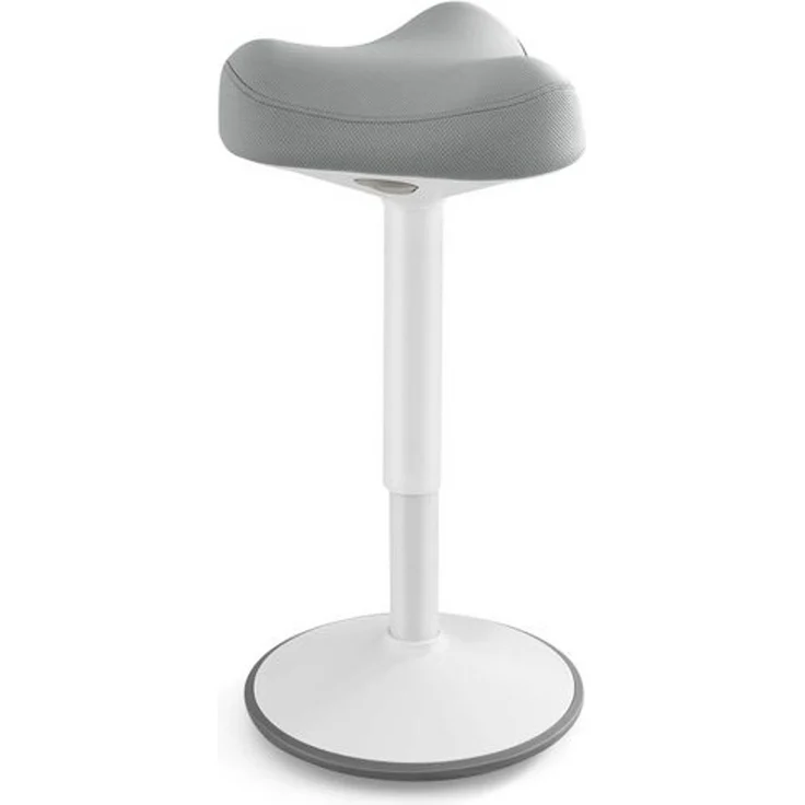 Songmics Hocker, Stehhocker neigbar, Schreibtischstuhl, höhenverstellbar 58-83 cm, großer Sockel, Anti-Rutsch, modern, grau – Bild 1