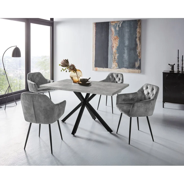 HELA Essgruppe CLEO Tischgruppe Bestseller, (Set, 5-tlg, 1 Tisch / 4 Stühle), Schalenstühle Tisch Wohnzimmer Esszimmer – Bild 5