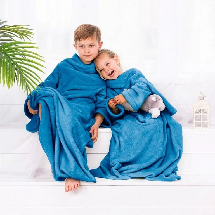 Kinderdecke Ärmeldecke Lazykids für Kinder - Kuscheldecke mit Ärmeln, DecoKing – Bild 1