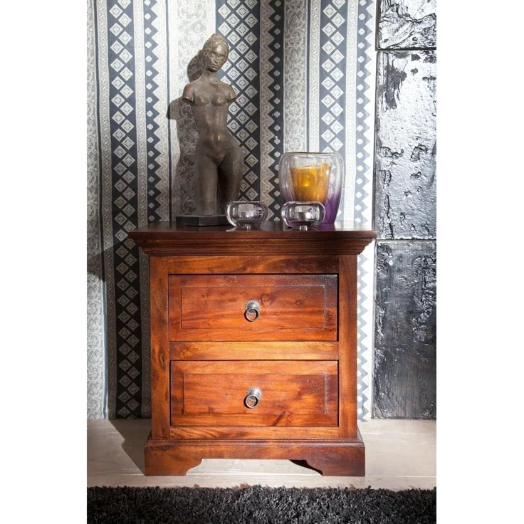 Nachttisch Akazie 52x40x54 nougat lackiert OXFORD #905 – Bild 3