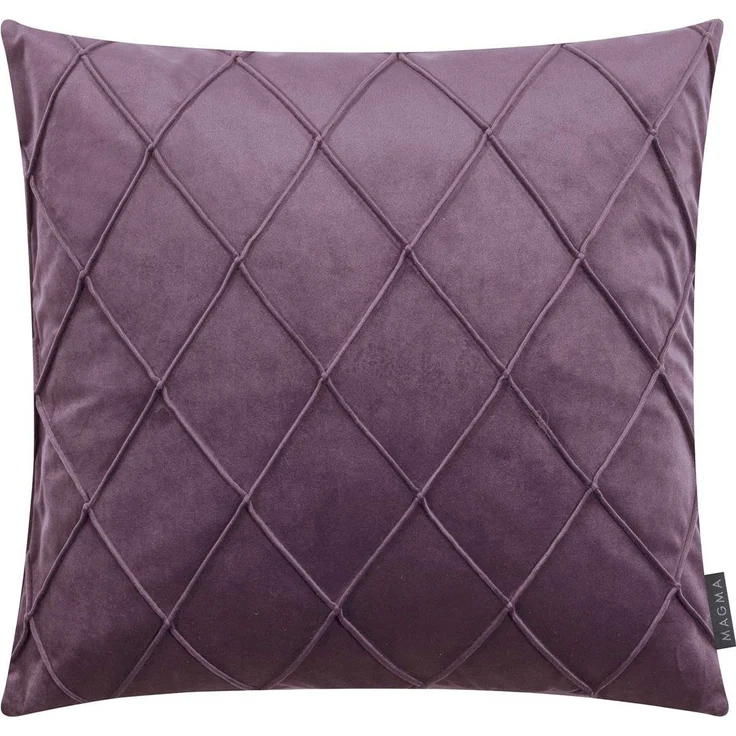 Magma Heimtex Kissenbezüge 2er Set Nobless ca. 50x50 cm einfarbig Rautenmuster, (2 Stück), weich kuschelig Rautenmuster – Bild 2