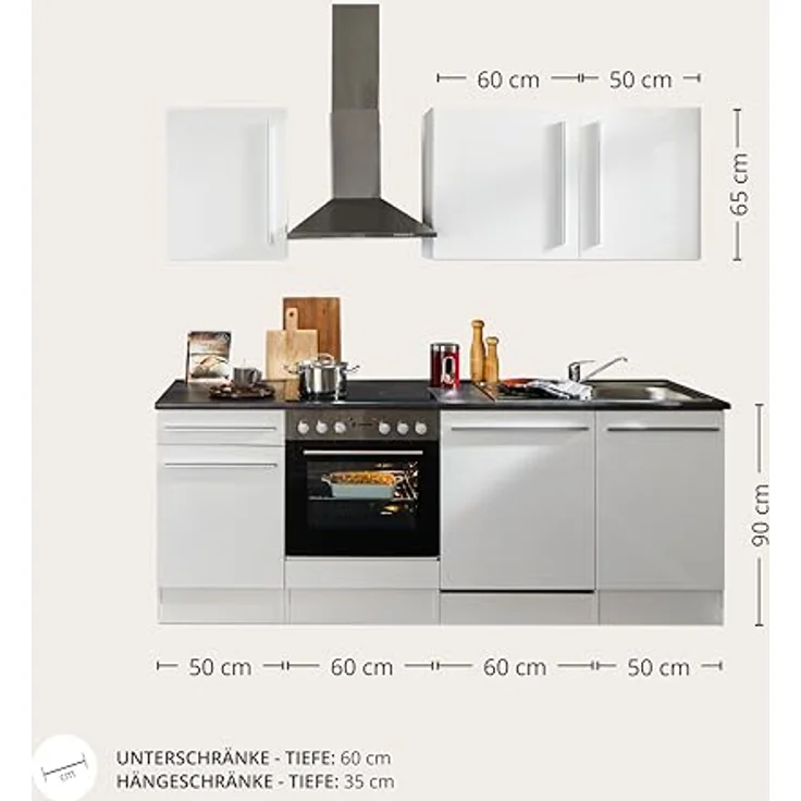 BASIC by Balculina Küchenzeile Jazz, Breite 220 cm, wahlweise mit E-Geräten – Bild 4