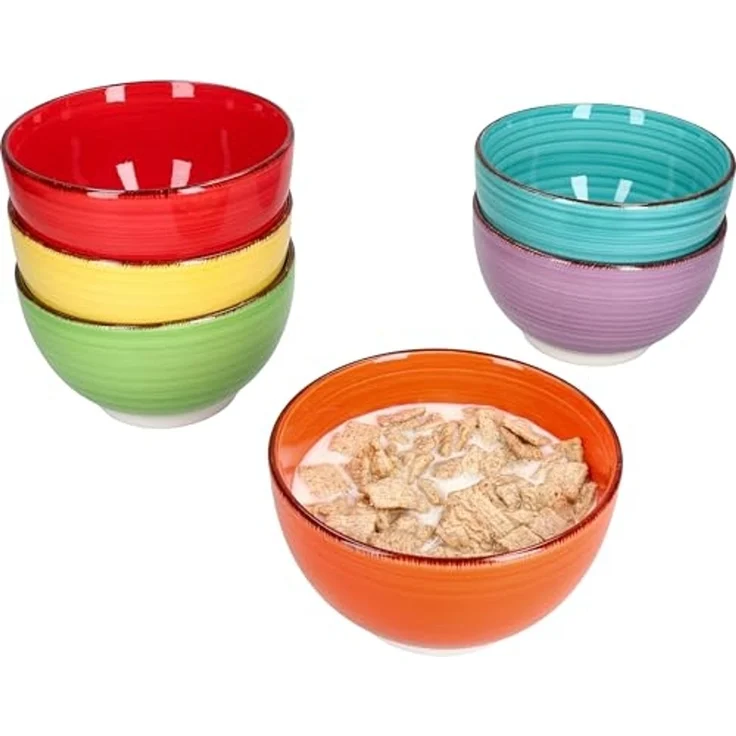 MamboCat Müslischale 6er Set Müslischale Uni Bunt, Steingut – Bild 2