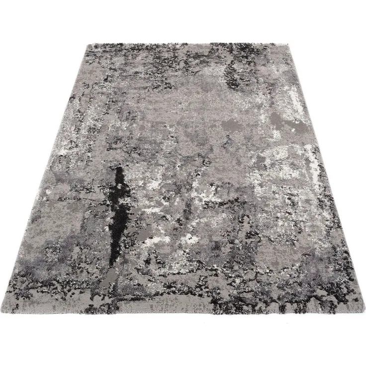 OCI DIE TEPPICHMARKE Teppich Juwel Liray, rechteckig, Höhe: 20 mm, Kurzflor, Wohnzimmer, Marmor Optik, Hoch Tief Effekt