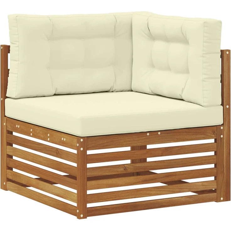 vidaXL Outdoor Ecksofa Massivholz Akazie Natur 900568 – Bild 2