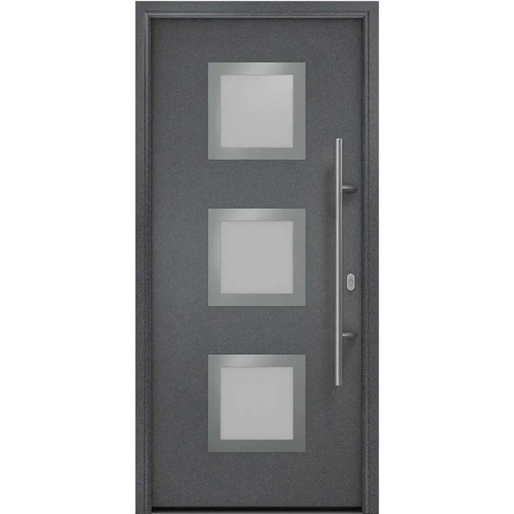Hörmann Ecostar Haustür "ISOPRO IP 810S", anthrazit metallic (CH 703), 110 x 210 cm (B x H),DIN Rechts