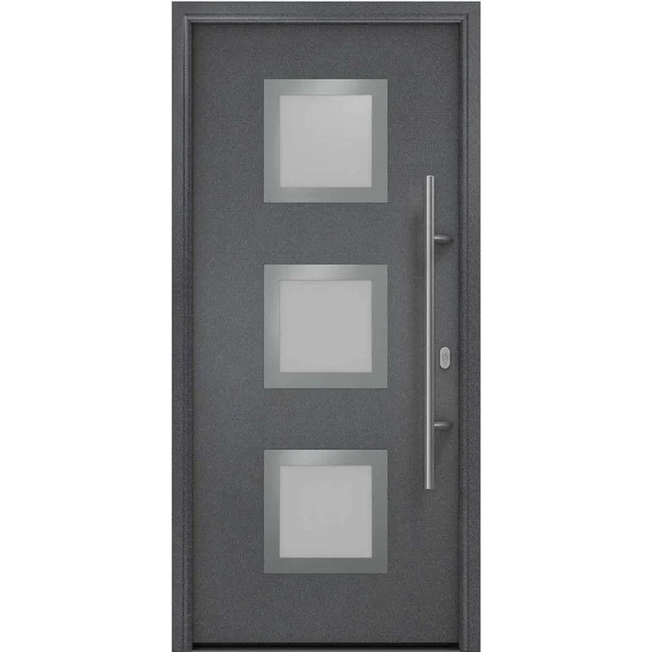 Hörmann Ecostar Haustür "ISOPRO IP 810S", anthrazit metallic (CH 703), 110 x 210 cm (B x H),DIN Rechts – Bild 1