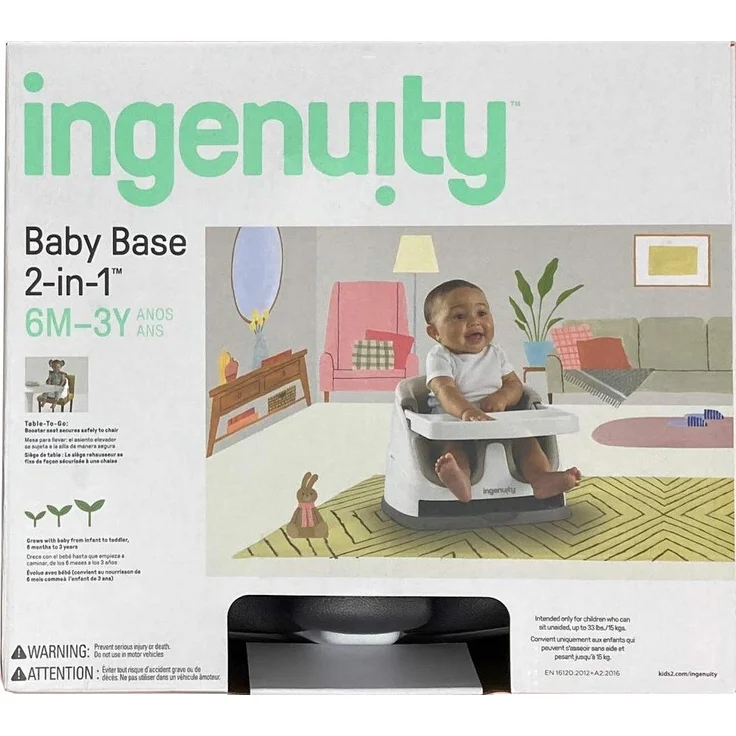 Ingenuity Baby Base 2-in-1 Sitzerhöhung Schiefergrau – Bild 11