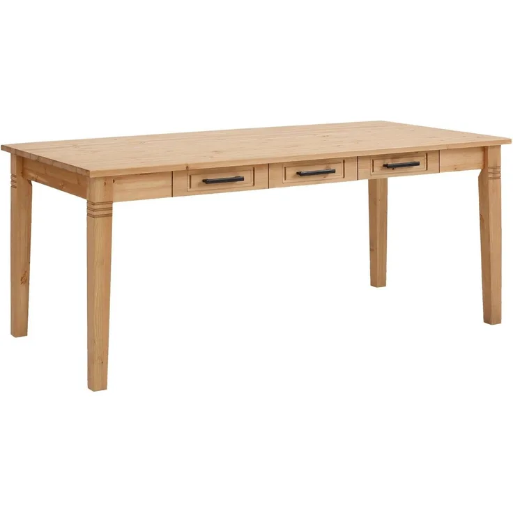 Home affaire Esstisch Anabel, aus massiver Kiefer, 6 Schubladen unter der Tischplatte, Breite 180 cm