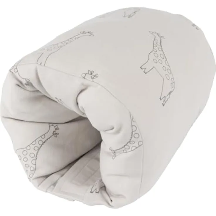 LaLoona Reisestillkissen, 2in1 Stillmuff und Komfortkissen für Unterwegs, Giraffen - Taupe, kompakt und waschbar
