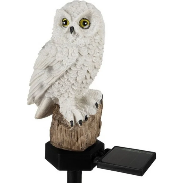 Gardlov Außen-Stehlampe Eule Solar-Gartenlampe, Beleuchtung, LED fest integriert, Tageslichtweiß, 180° verstellbar Sonneneinstrahlung, bis zu 10 Stunden Leuchtdauer – Bild 3