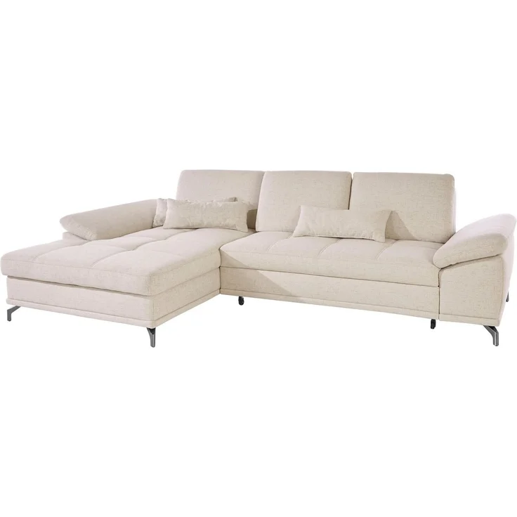 Places of Style Ecksofa Costello L-Form, mit Sitztiefenverstellung, Armteilverstellung und, 3 Nierenkissen, optional Bettfunktion und Bettkasten – Bild 3