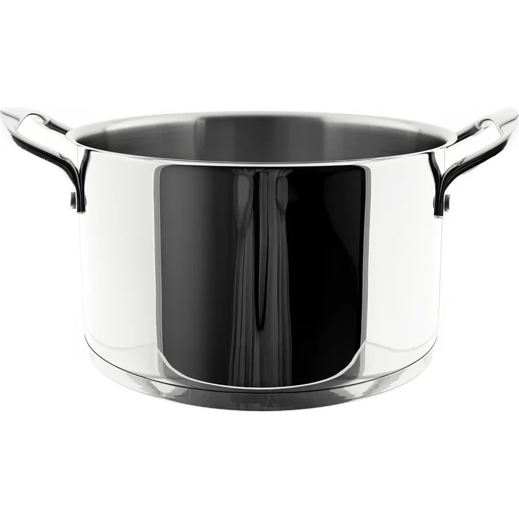 Hochwertiges Kochtopf aus Edelstahl mit Metallgriff und Glasdeckel in Silber 22 cm – Bild 4