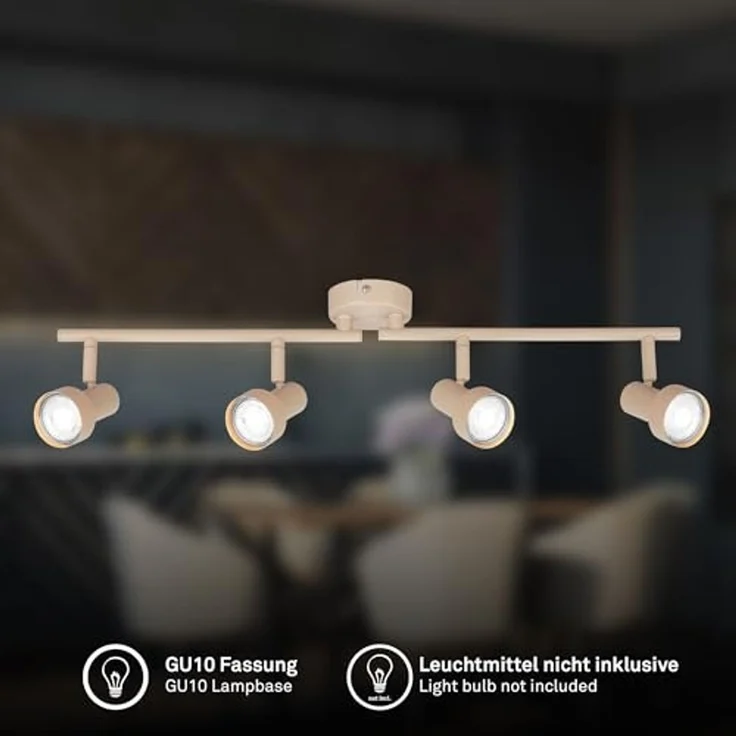 Briloner Leuchten LED Deckenspots TAPP, ohne Leuchtmittel, 60,5x13,5 cm, Wohnzimmer, Schlafzimmer, Flur, Büro – Bild 2