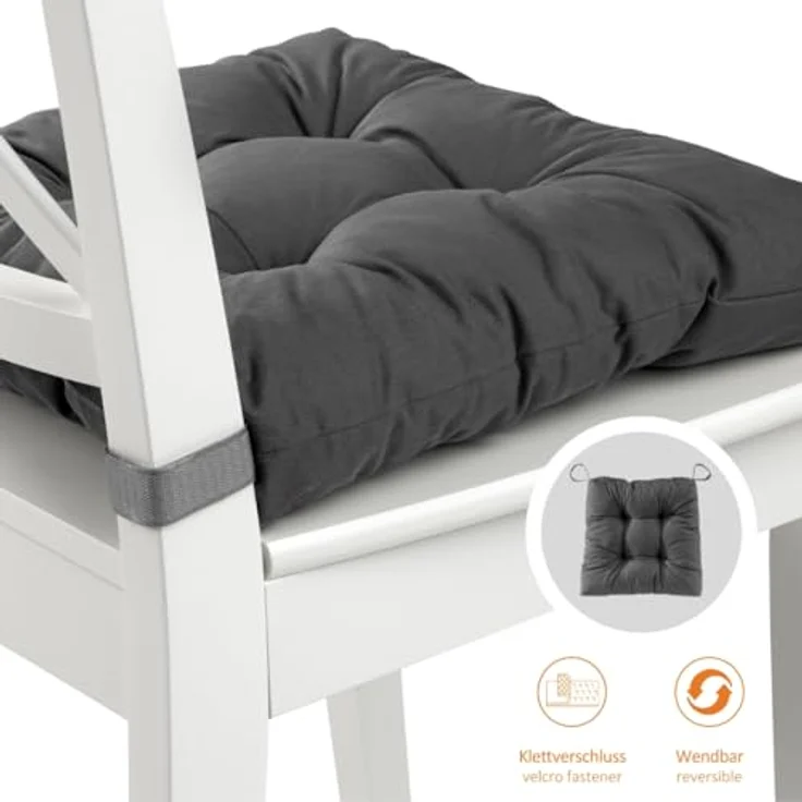 sleepling Stuhlkissen Eva, für Indoor und Outdoor, mit Klettverschluss, abriebfest und langlebig – Bild 4