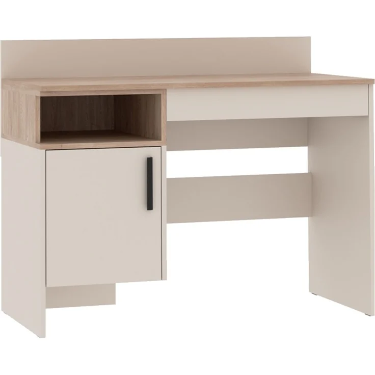Marmex Möbel Grant 02C Schreibtisch, Schülerschreibtisch, Büroschreibtisch, laminierte Spanplatte, graubeige cashmere+cremona torro, 110x87x55 cm – Bild 1