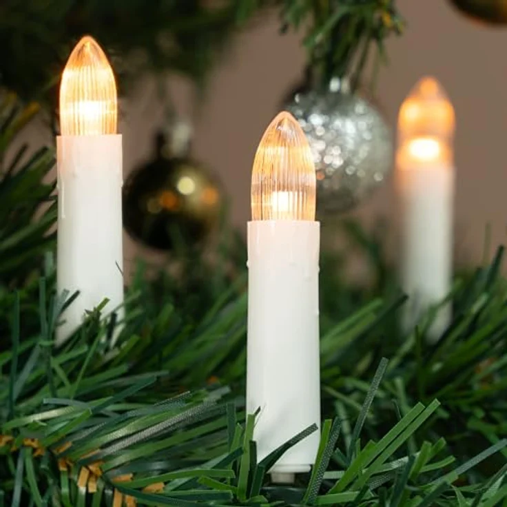 Nipach LED-Christbaumkerzen XI11603 LED Weihnachtsbaumbeleuchtung 20er innen – Bild 4
