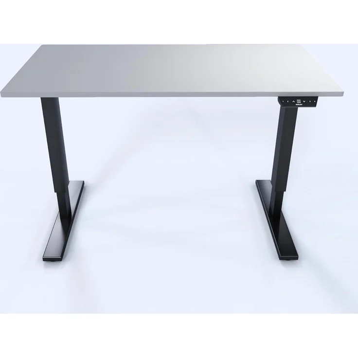 Bisley Home Tisch, Metall, Gestell 333 schwarz Platte 007 lichtgrau weiß, Medium – Bild 3