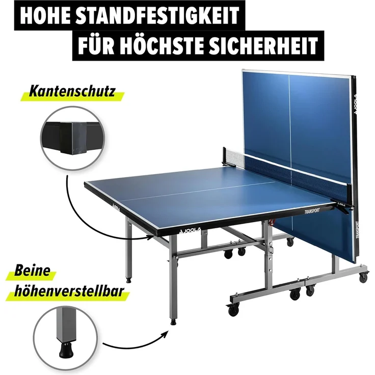Joola Indoor-Tischtennisplatte "Transport", blau, 152,5 x 274 x 76 cm – Bild 2