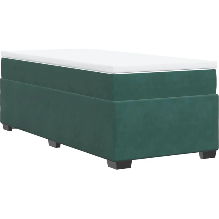vidaXL Boxspringbett mit Matratze Dunkelgrün 100x200 cm Samt 3285266 – Bild 9