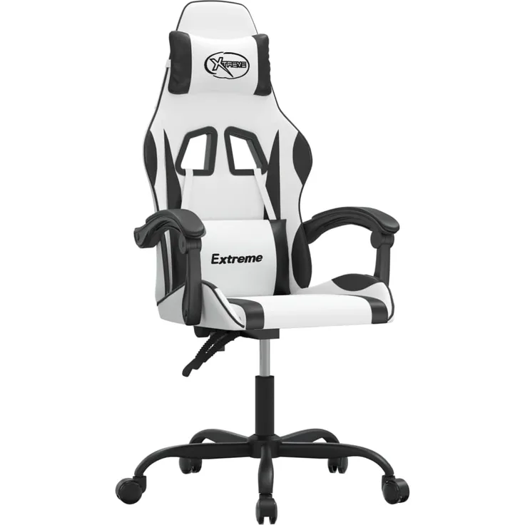 vidaXL Gaming-Stuhl Weiß und Schwarz Kunstleder 3143876