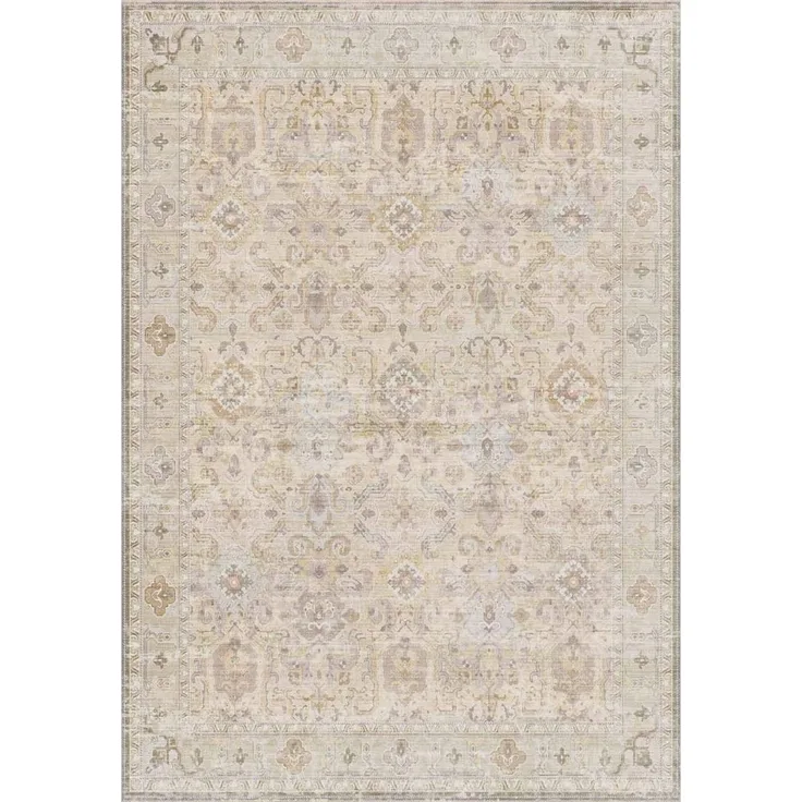 Bamyum Teppich Ryella Teppich mit Chenille Druck, Waschbarer Antibakteriell Teppich, Einzelstück