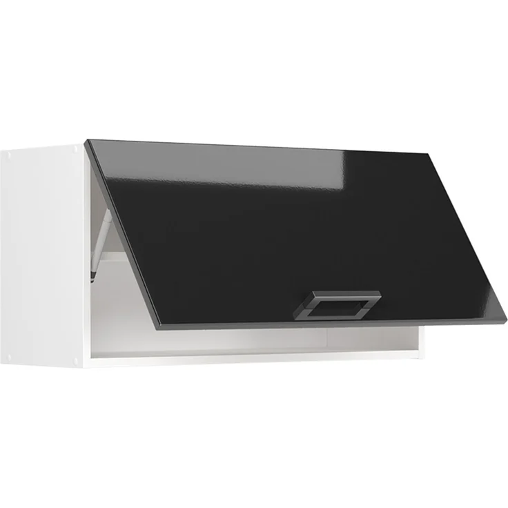 Hängeschrank R-Line Anthrazit Hochglanz/Weiß 80 cm Flach Vicco – Bild 3