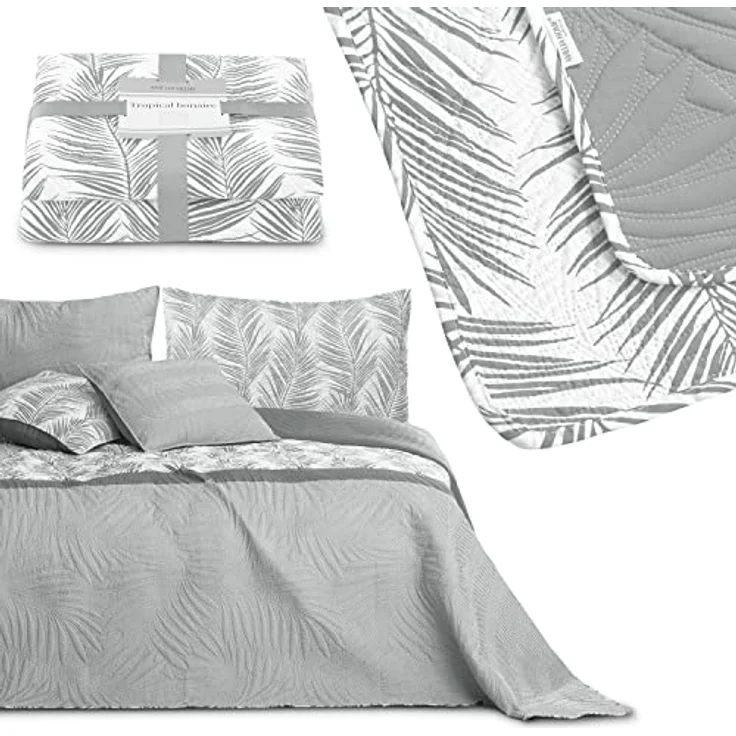 AmeliaHome Tagesdecke Tagesdecke Bettüberwurf Allzweckdecke Wohndecke Steppdecke Tropical – Bild 3